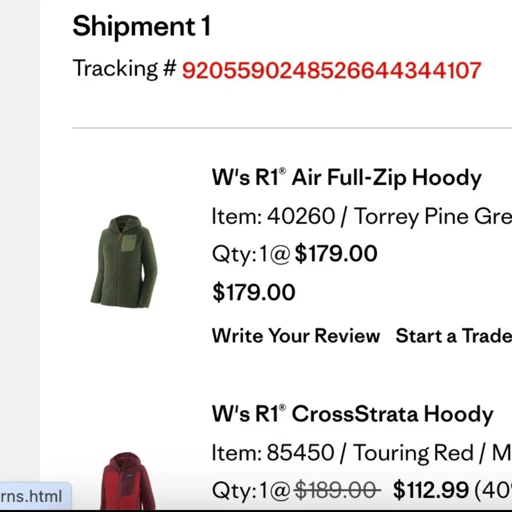 Patagonia R1 Air Full-Zip Hoody Torrey Pine Green Women's Size Medium - Picture 9 of 9